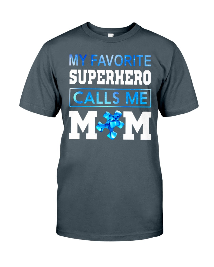 My Superhero Calls Me Mom - Autism Awareness T-shirt and Hoodie 0921