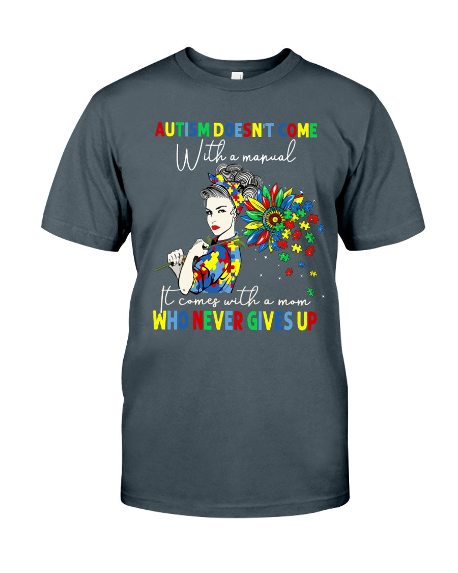 Never Give Up - Autism Awareness T-shirt and Hoodie 0520