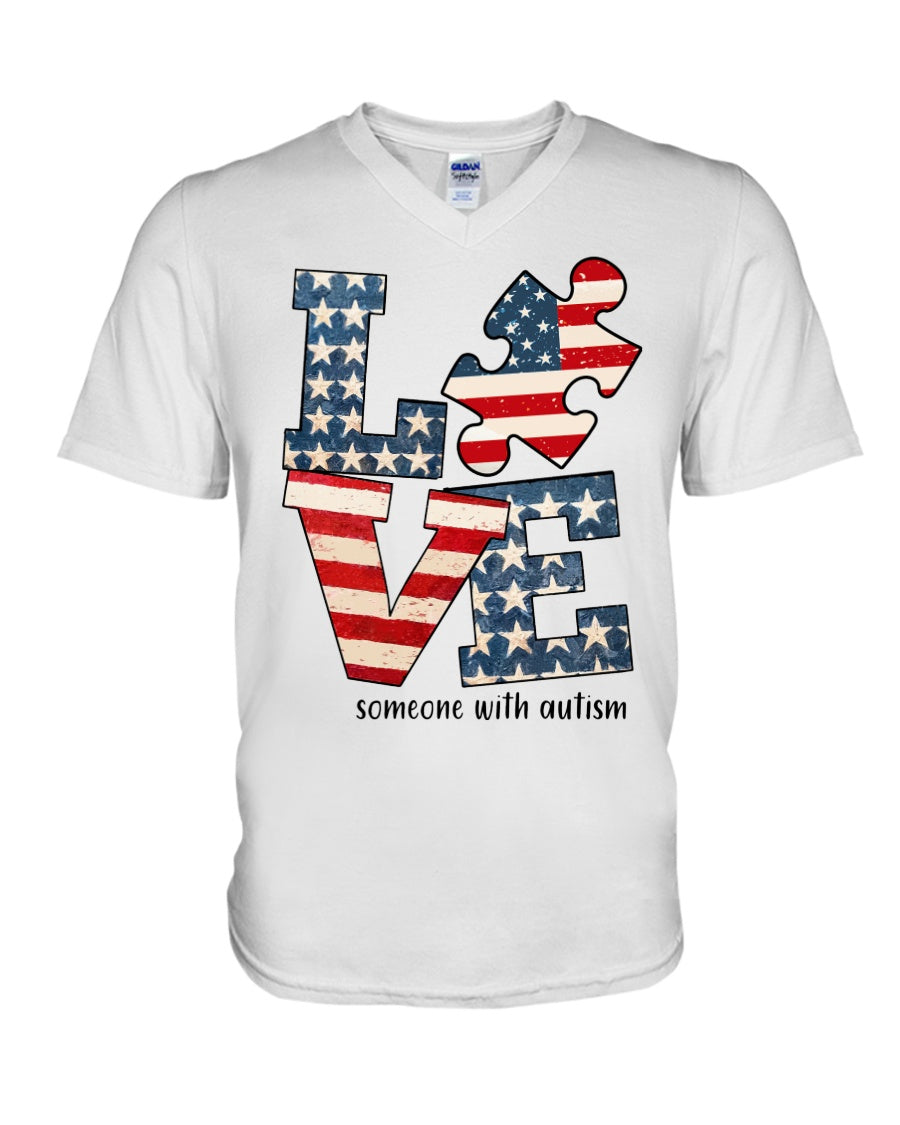 Love Someone With Autism - Autism Awareness T-shirt and Hoodie 0520