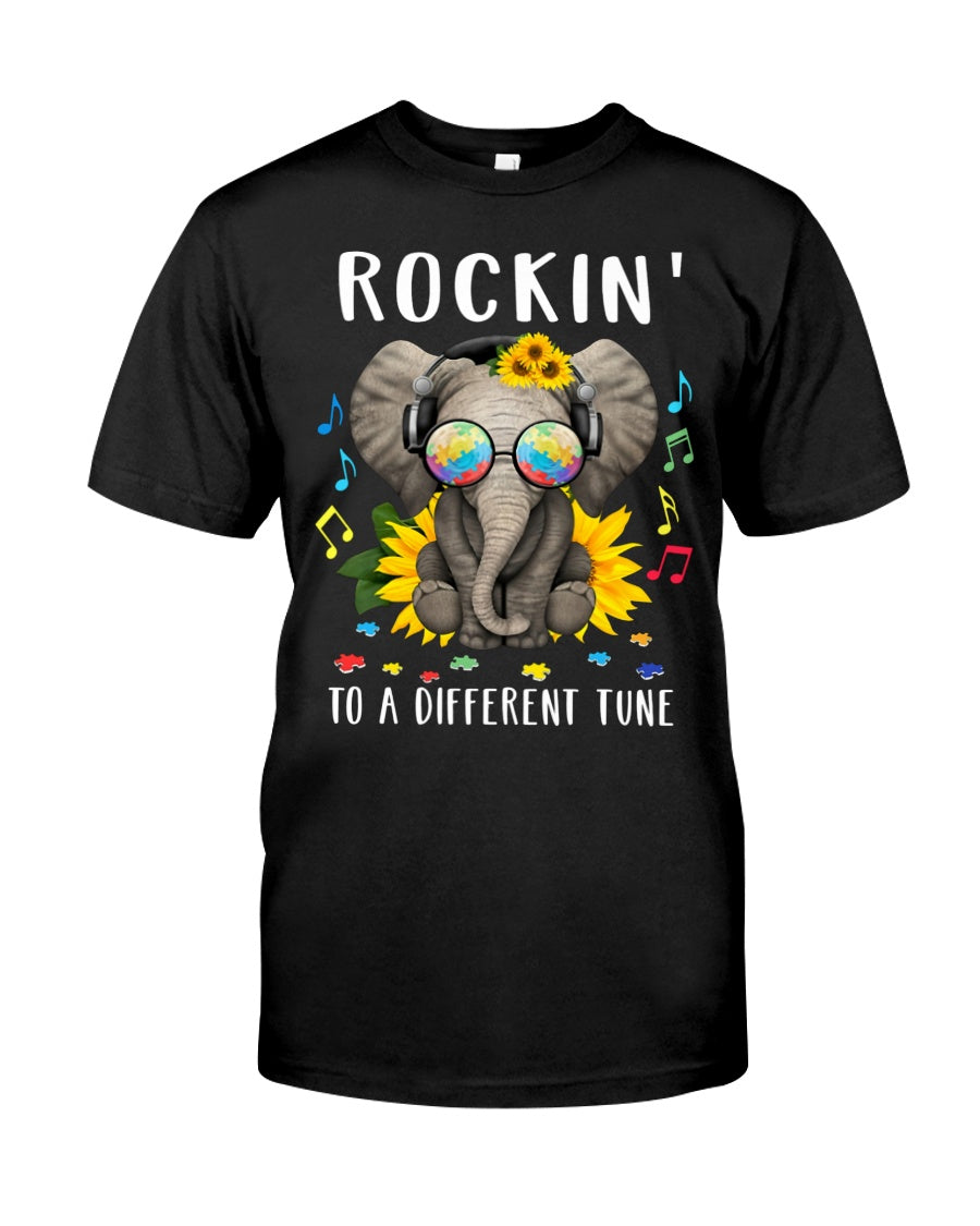 Rockin' To A Different Tune - Autism Awareness T-shirt and Hoodie 0921