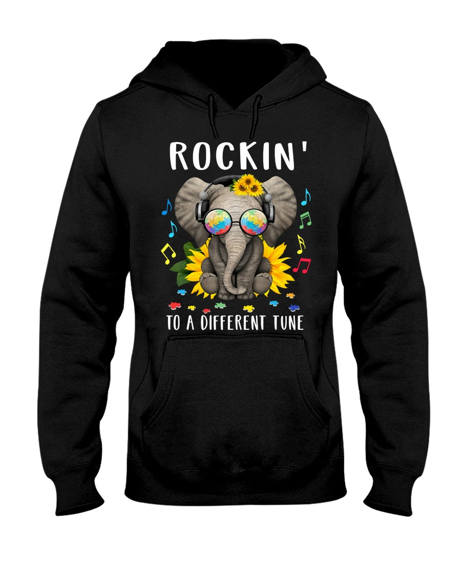 Rockin' To A Different Tune - Autism Awareness T-shirt and Hoodie 0921