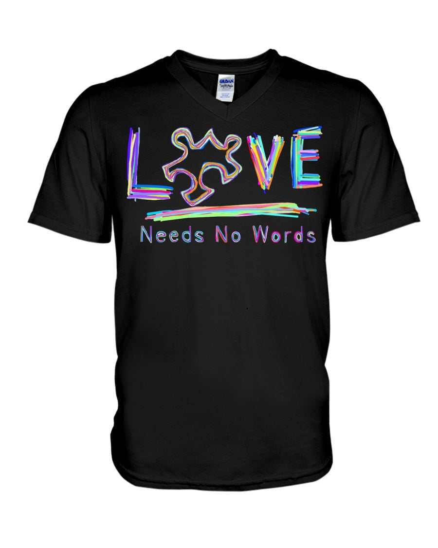 Love Needs No Words - Autism Awareness T-shirt and Hoodie 0921