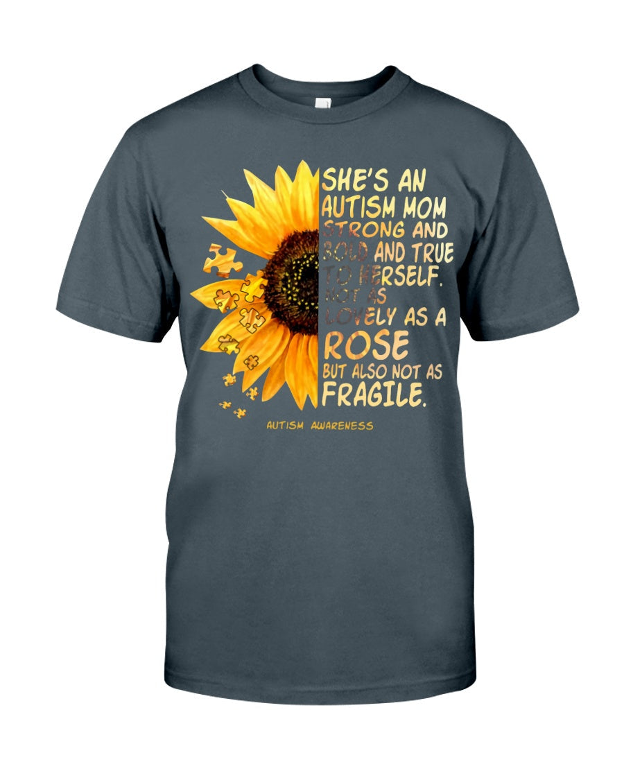 Sunflower Autism Mom - Autism Awareness T-shirt and Hoodie 0921