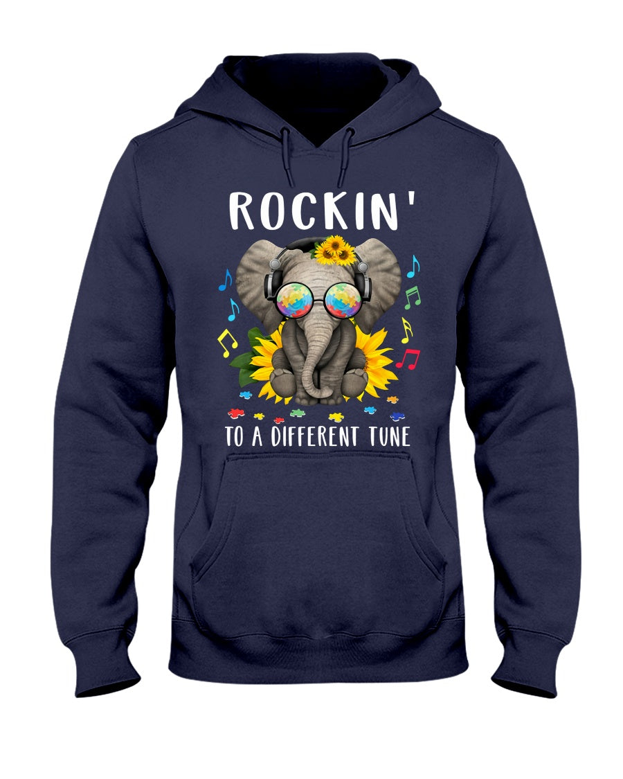 Rockin' To A Different Tune - Autism Awareness T-shirt and Hoodie 0921