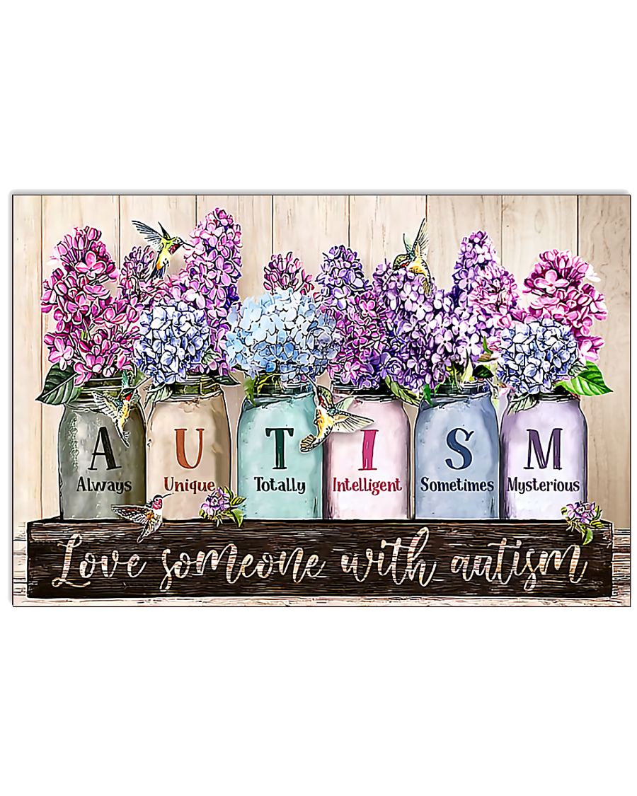Love Someone With Autism - Autism Awareness Poster 0921