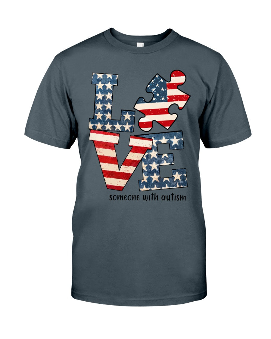 Love Someone With Autism - Autism Awareness T-shirt and Hoodie 0520