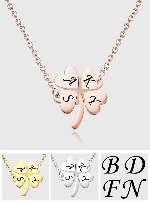 Lucky Clover - Personalized Loving Lucky Leaf Necklace