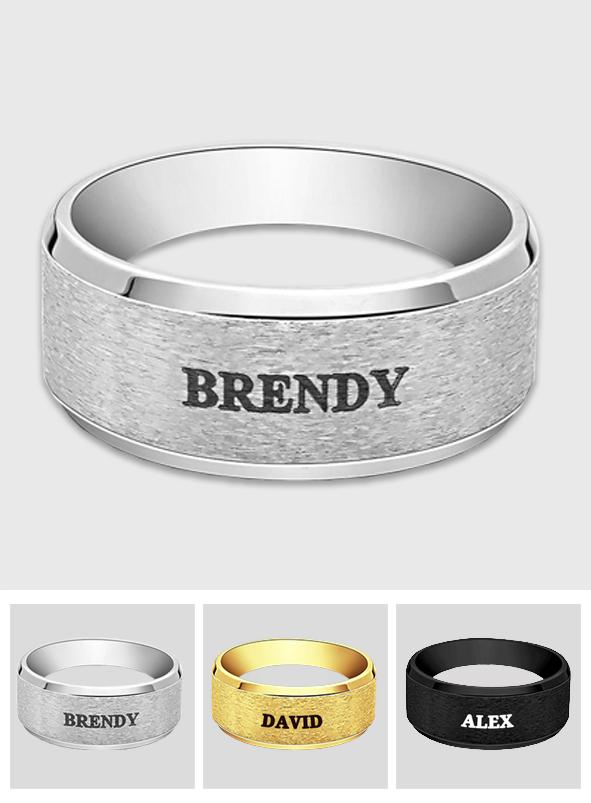 Stainless Steel Men's Stainless Steel Men's Ring - Personalized Ring