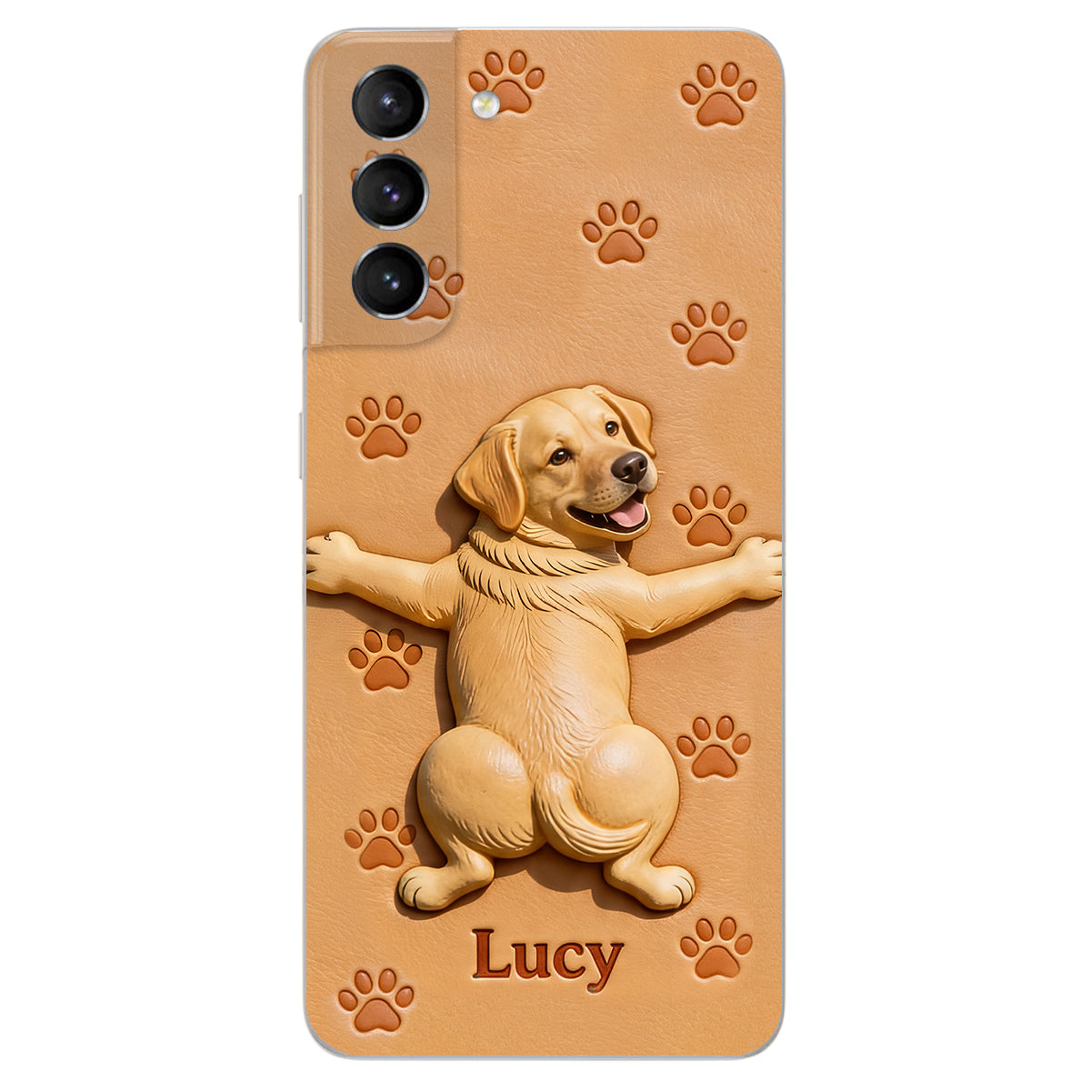 Pet Mom, Dog Lovers Gift Idea - Personalized Dog 3D Embossed Leather Phone Case