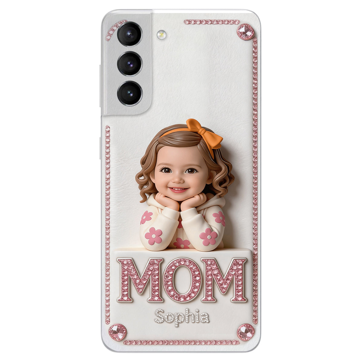 Mother's Day Gift, Custom From Any Photo - Personalized Mother 3D Embossed Leather Phone Case