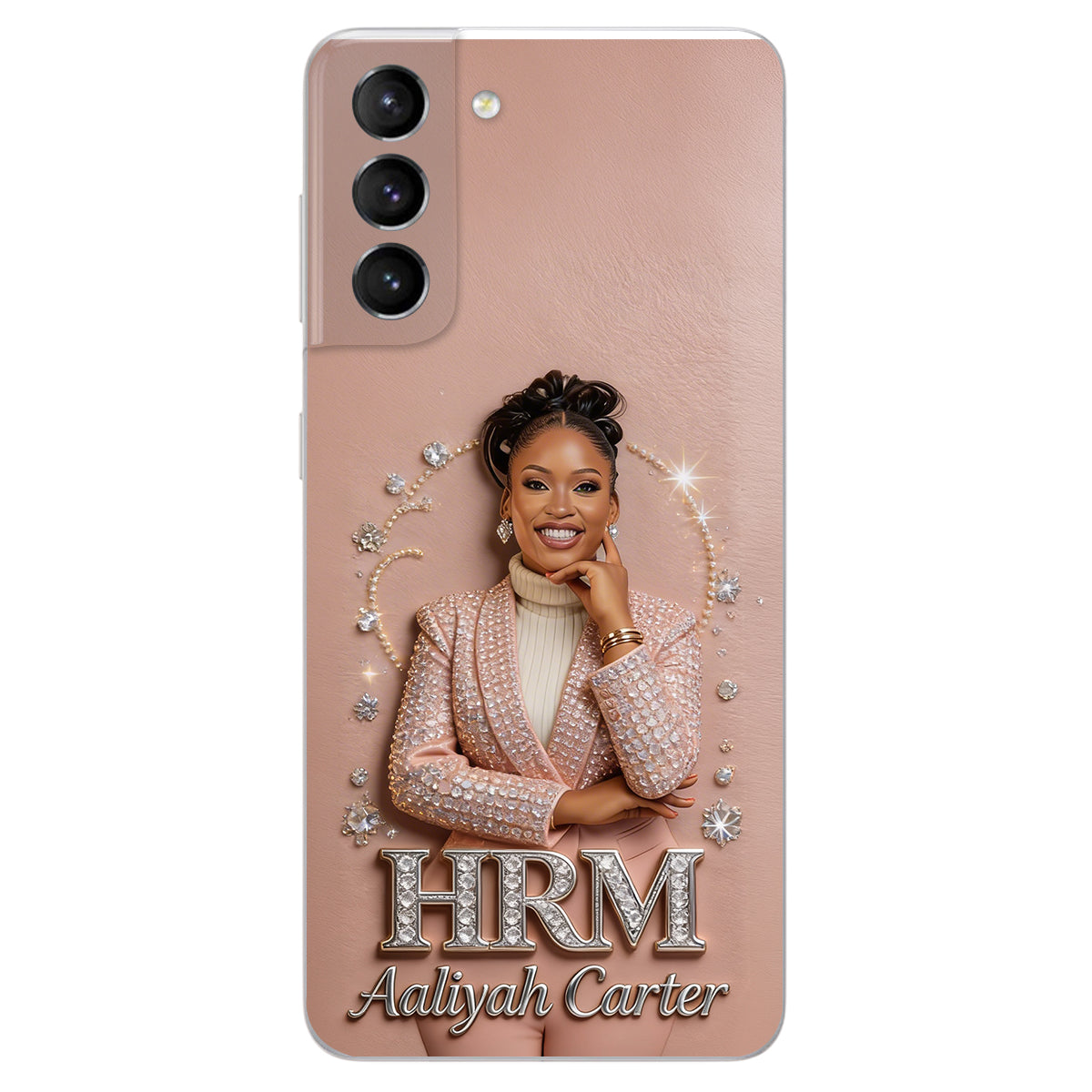 Office Decoration Custom Any Photo - Personalized Colleague 3D Embossed Leather Phone Case
