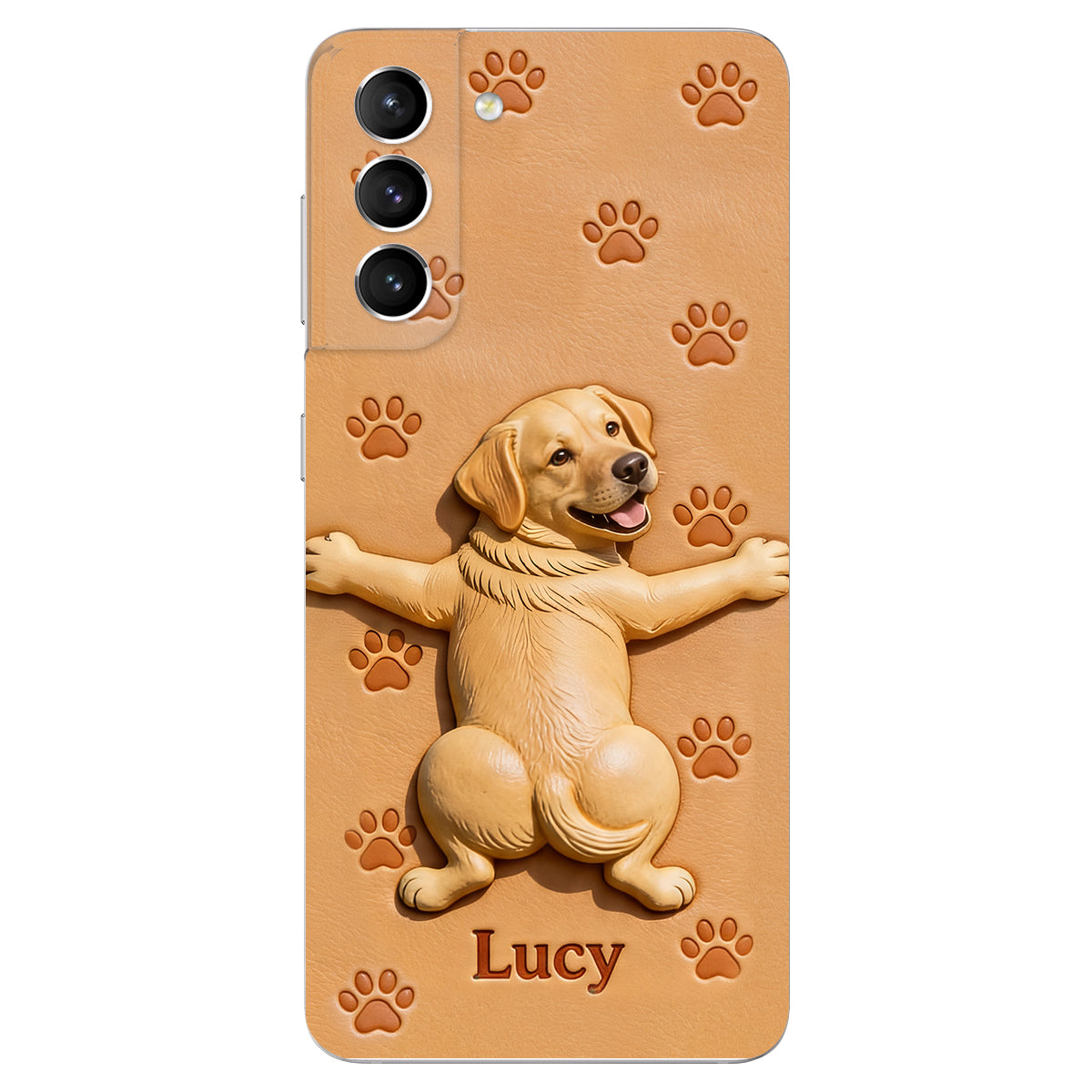 Pet Mom, Dog Lovers Gift Idea - Personalized Dog 3D Embossed Leather Phone Case