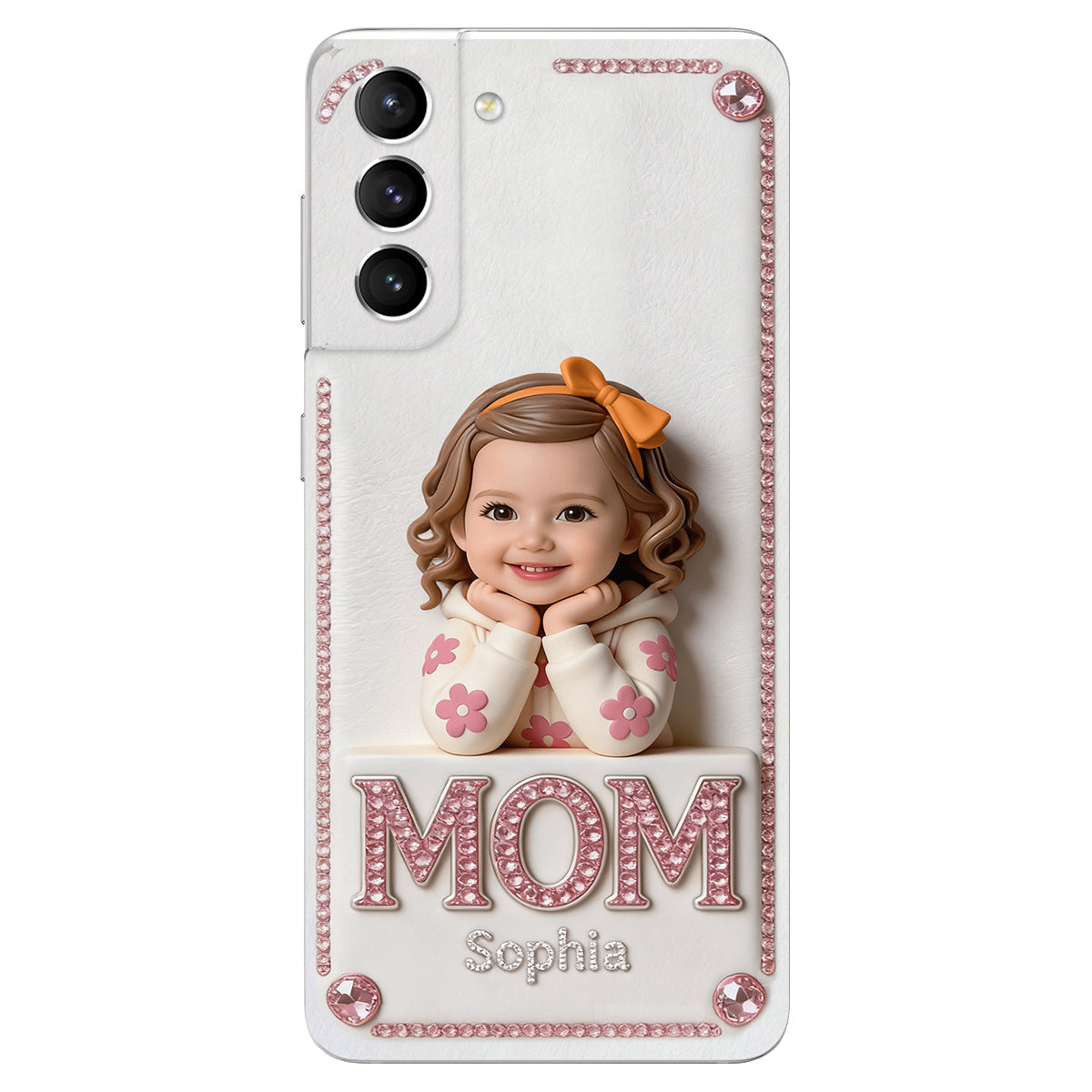 Mother's Day Gift, Custom From Any Photo - Personalized Mother 3D Embossed Leather Phone Case