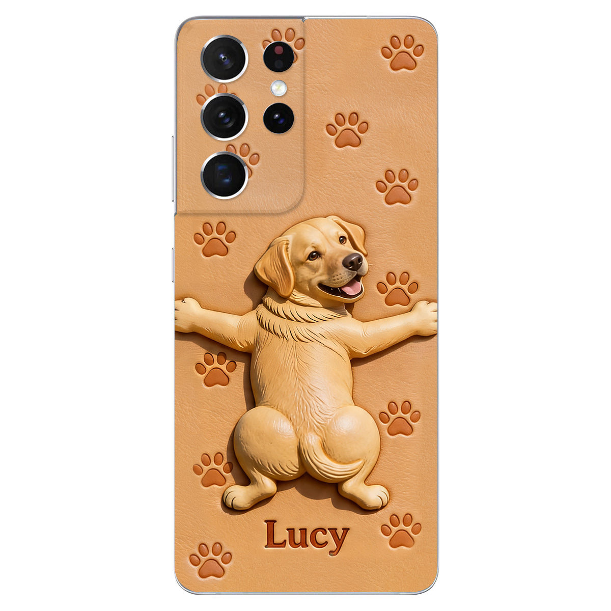 Pet Mom, Dog Lovers Gift Idea - Personalized Dog 3D Embossed Leather Phone Case