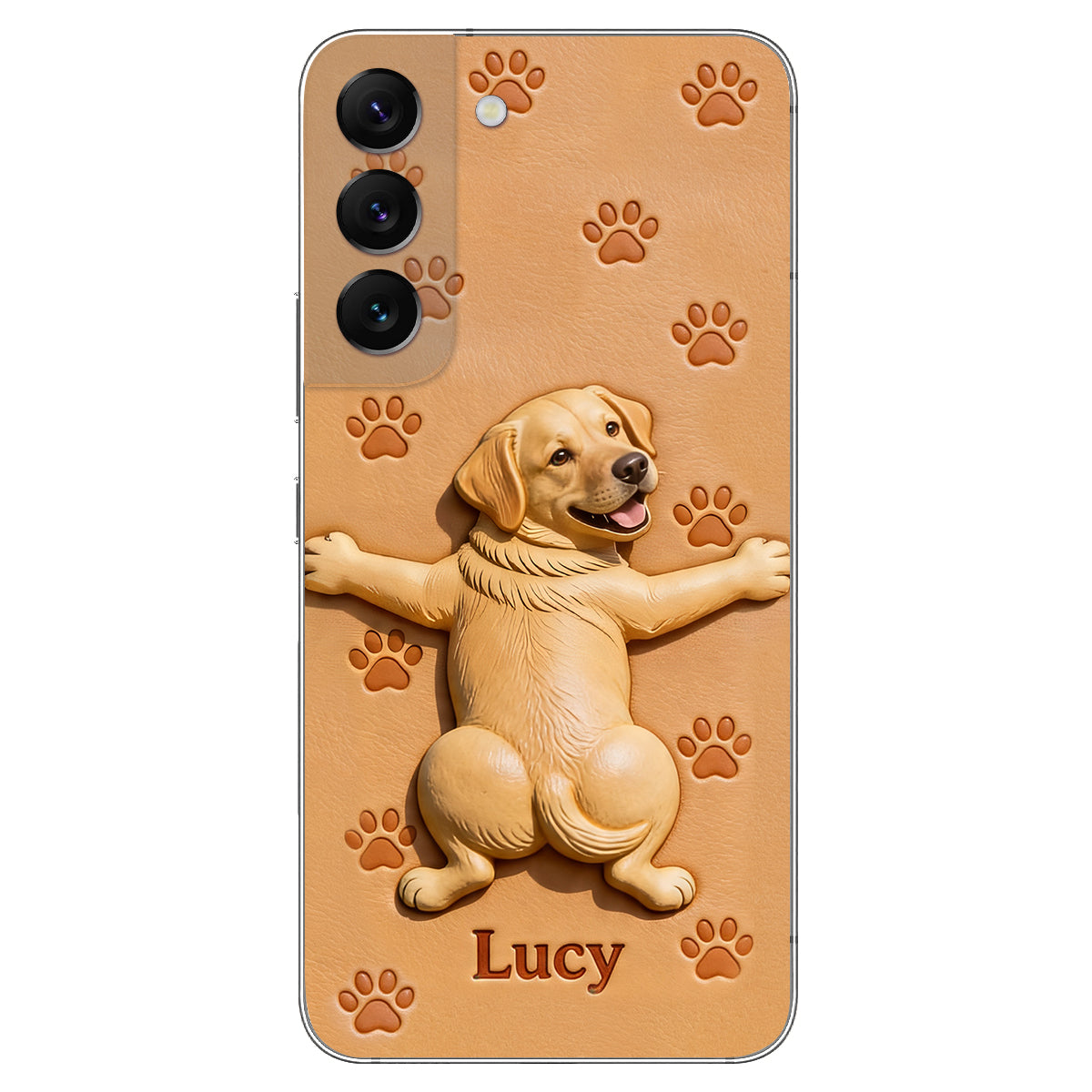 Pet Mom, Dog Lovers Gift Idea - Personalized Dog 3D Embossed Leather Phone Case