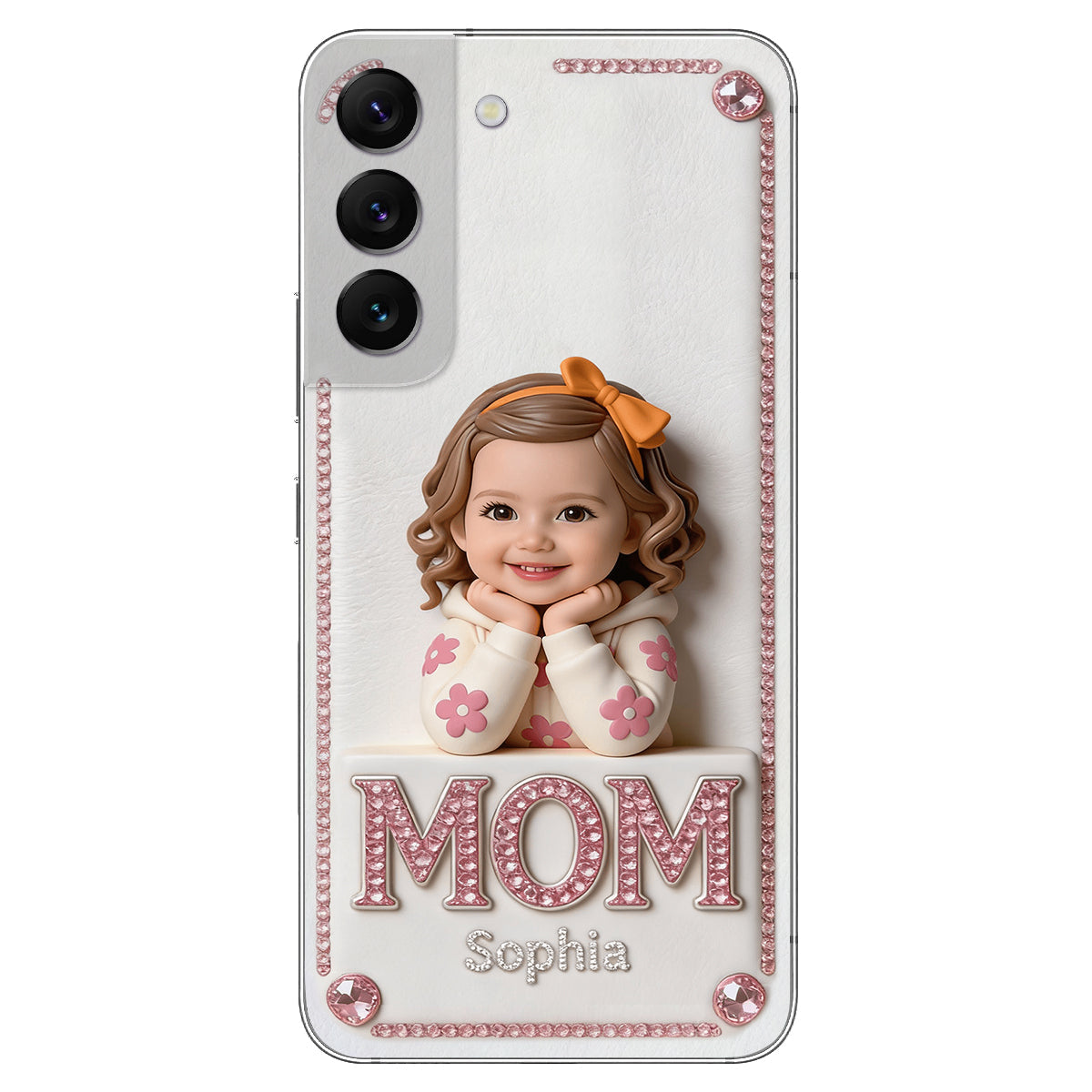 Mother's Day Gift, Custom From Any Photo - Personalized Mother 3D Embossed Leather Phone Case