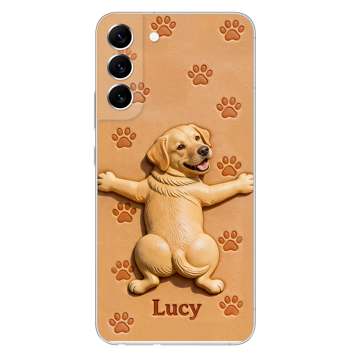 Pet Mom, Dog Lovers Gift Idea - Personalized Dog 3D Embossed Leather Phone Case