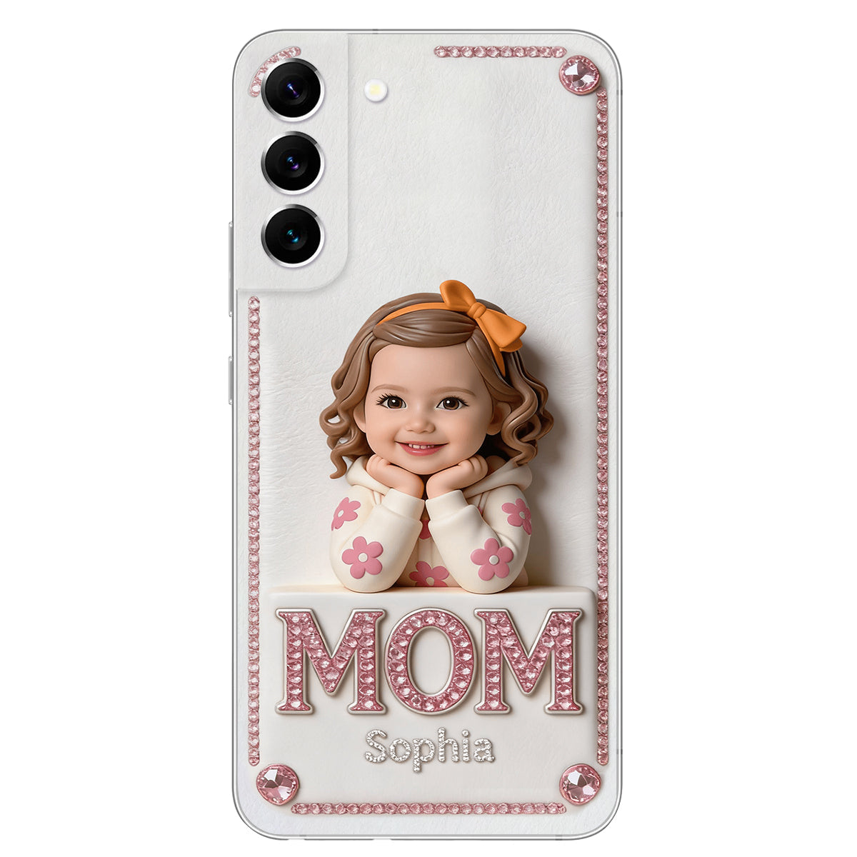 Mother's Day Gift, Custom From Any Photo - Personalized Mother 3D Embossed Leather Phone Case