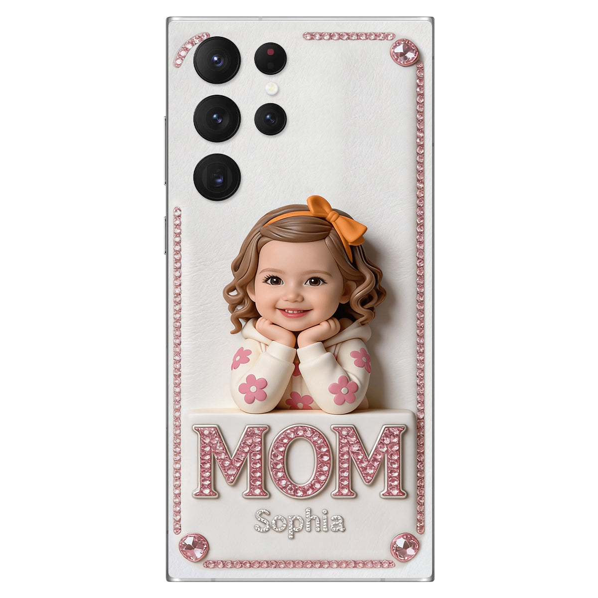 Mother's Day Gift, Custom From Any Photo - Personalized Mother 3D Embossed Leather Phone Case