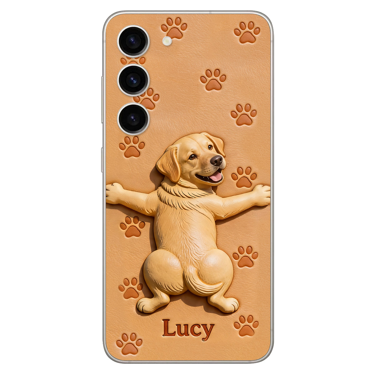 Pet Mom, Dog Lovers Gift Idea - Personalized Dog 3D Embossed Leather Phone Case