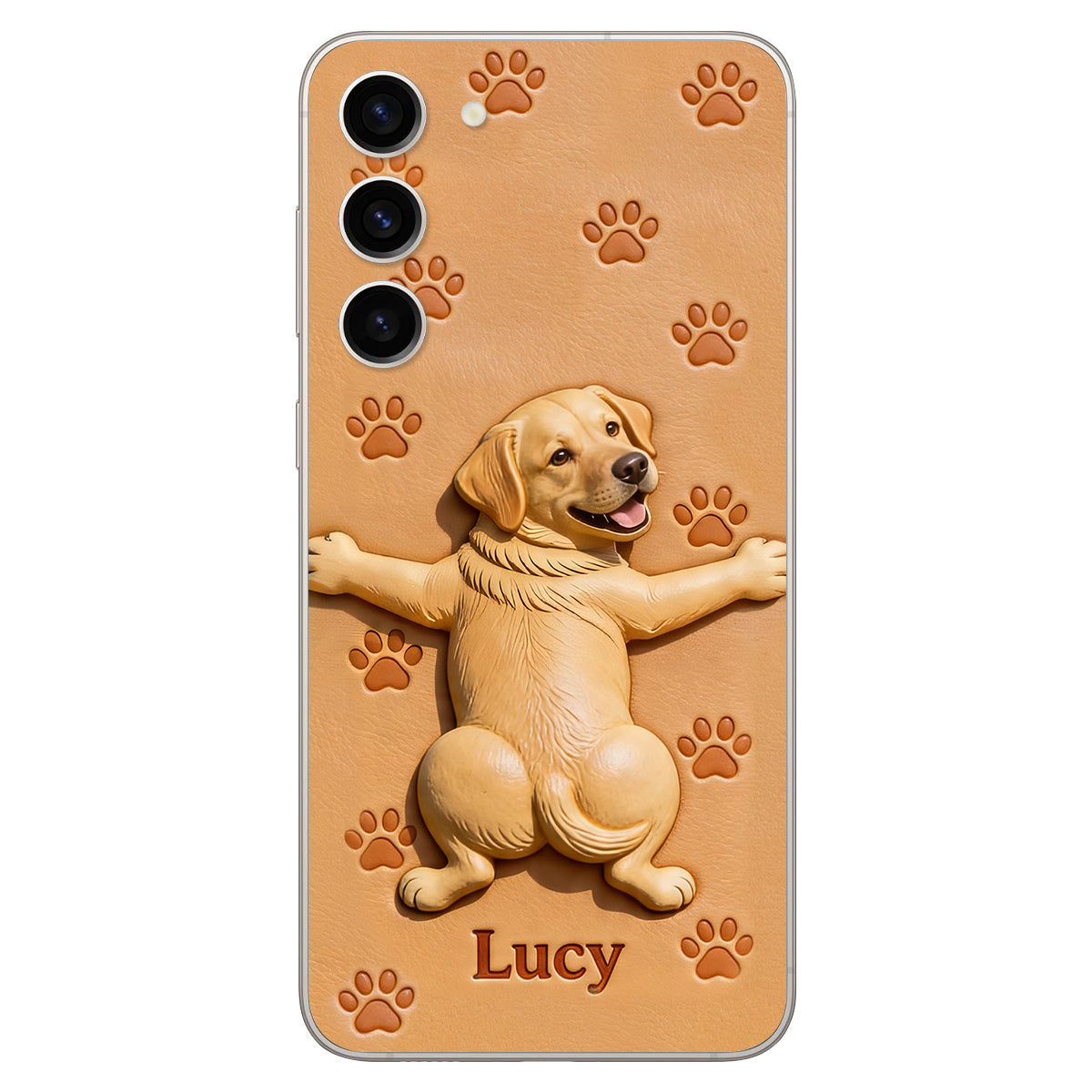 Pet Mom, Dog Lovers Gift Idea - Personalized Dog 3D Embossed Leather Phone Case