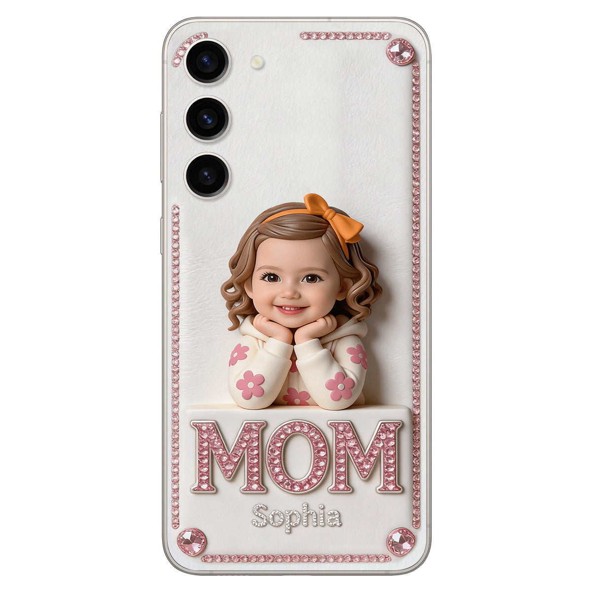 Mother's Day Gift, Custom From Any Photo - Personalized Mother 3D Embossed Leather Phone Case