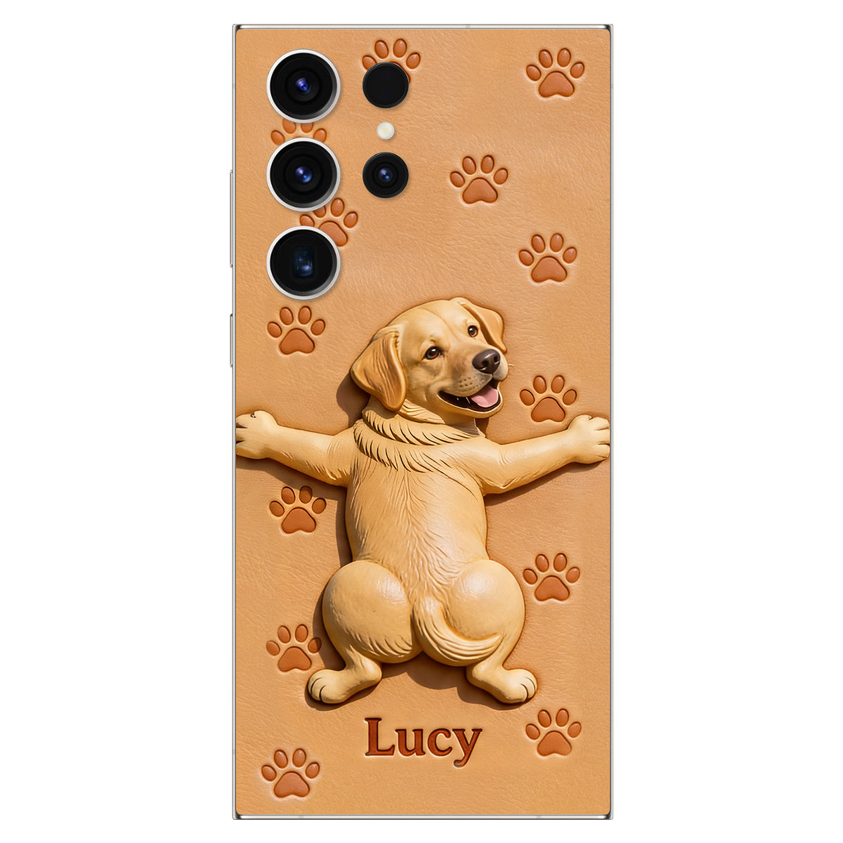 Pet Mom, Dog Lovers Gift Idea - Personalized Dog 3D Embossed Leather Phone Case