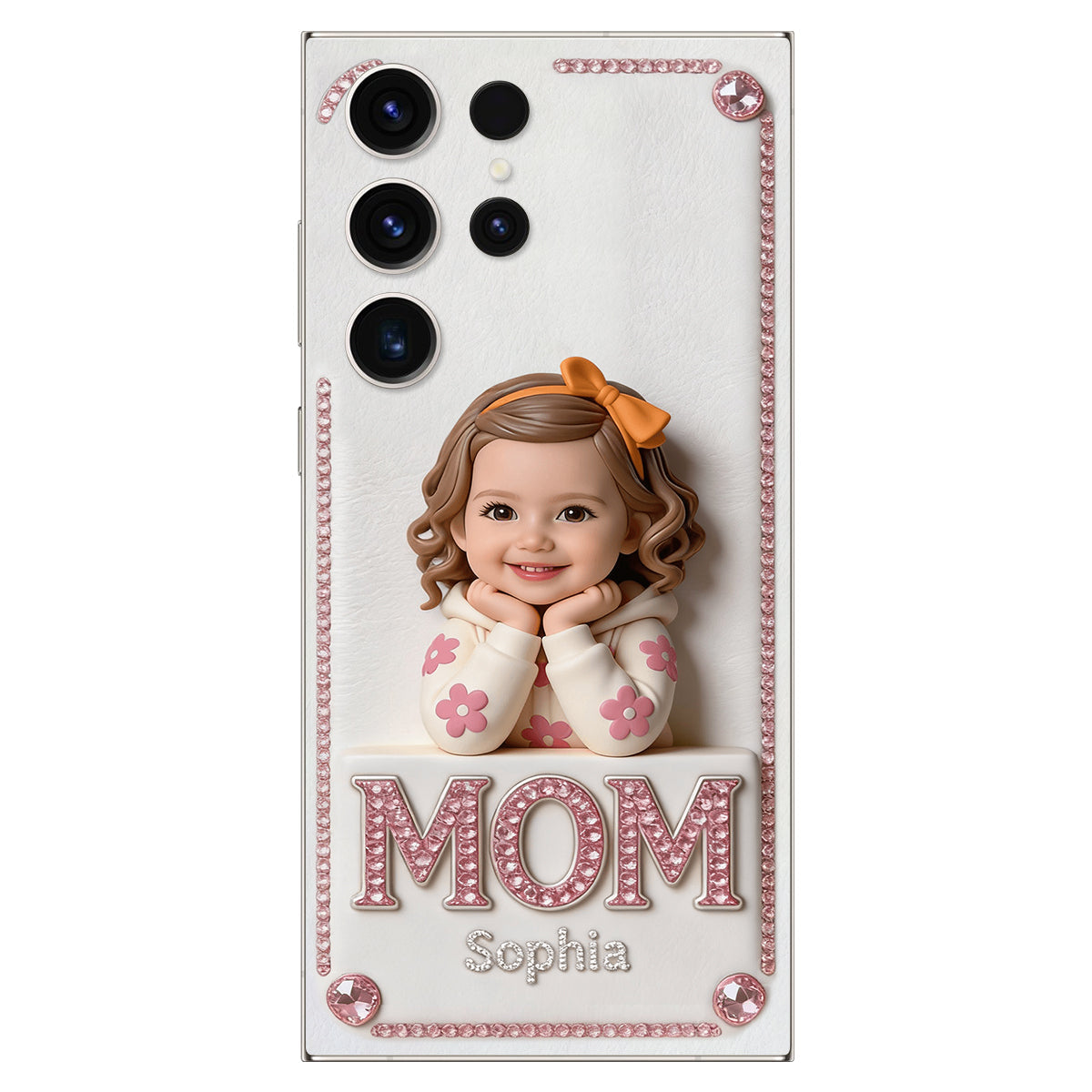Mother's Day Gift, Custom From Any Photo - Personalized Mother 3D Embossed Leather Phone Case