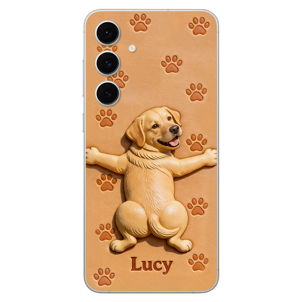 Pet Mom, Dog Lovers Gift Idea - Personalized Dog 3D Embossed Leather Phone Case