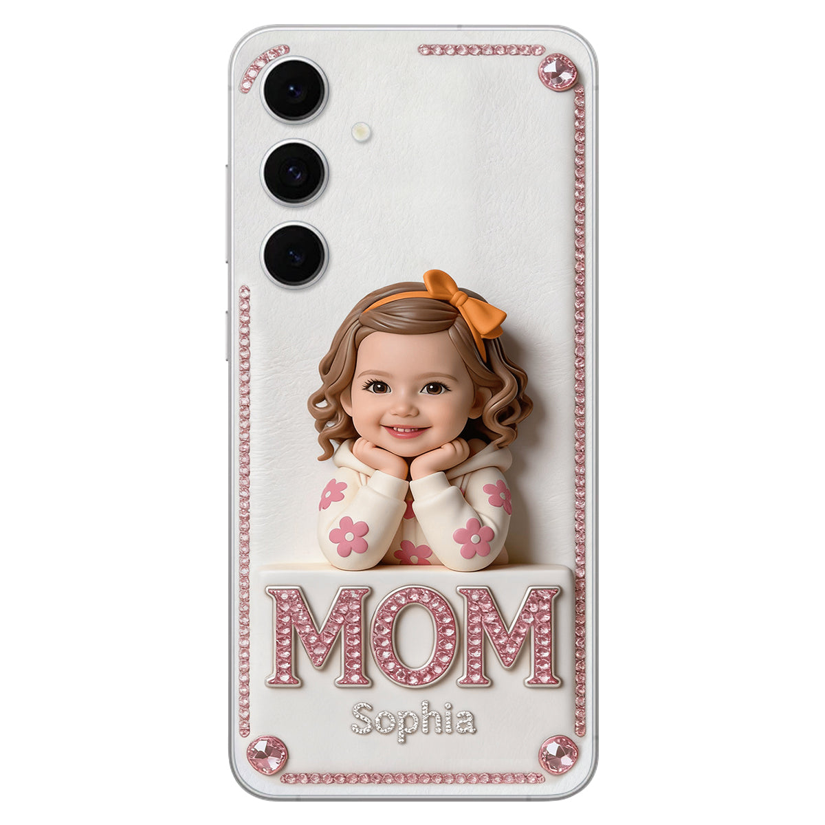 Mother's Day Gift, Custom From Any Photo - Personalized Mother 3D Embossed Leather Phone Case
