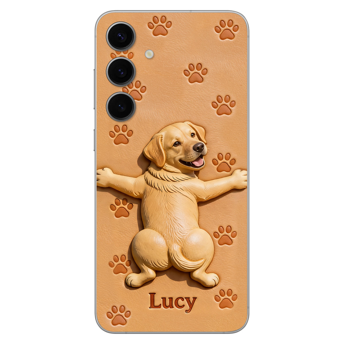 Pet Mom, Dog Lovers Gift Idea - Personalized Dog 3D Embossed Leather Phone Case