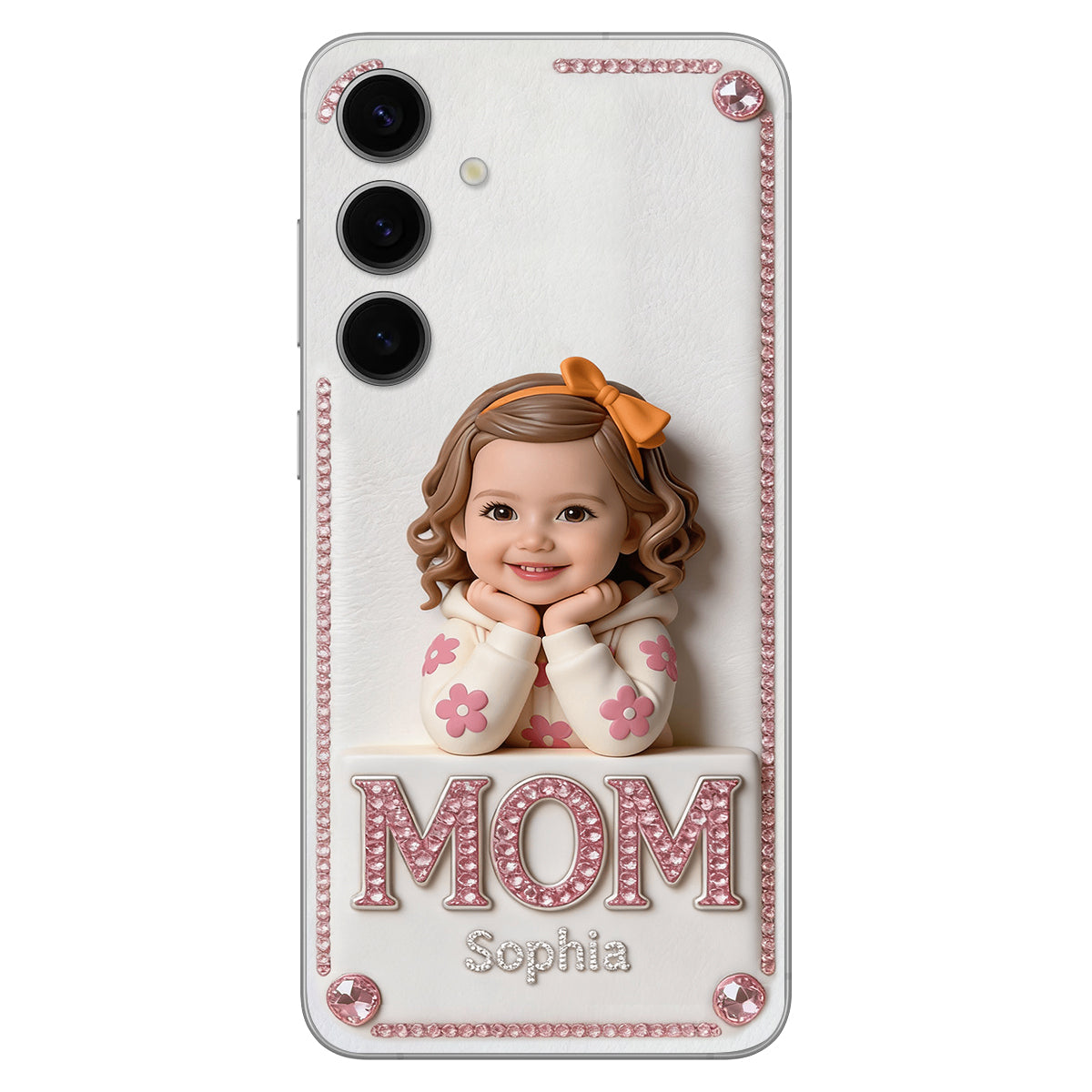 Mother's Day Gift, Custom From Any Photo - Personalized Mother 3D Embossed Leather Phone Case