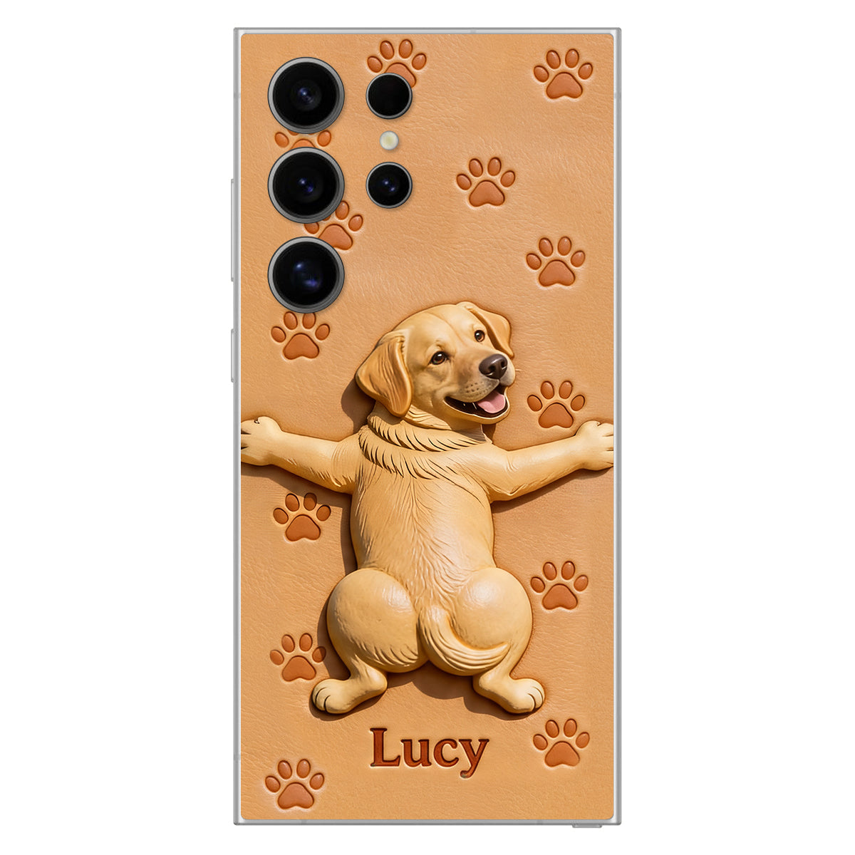 Pet Mom, Dog Lovers Gift Idea - Personalized Dog 3D Embossed Leather Phone Case