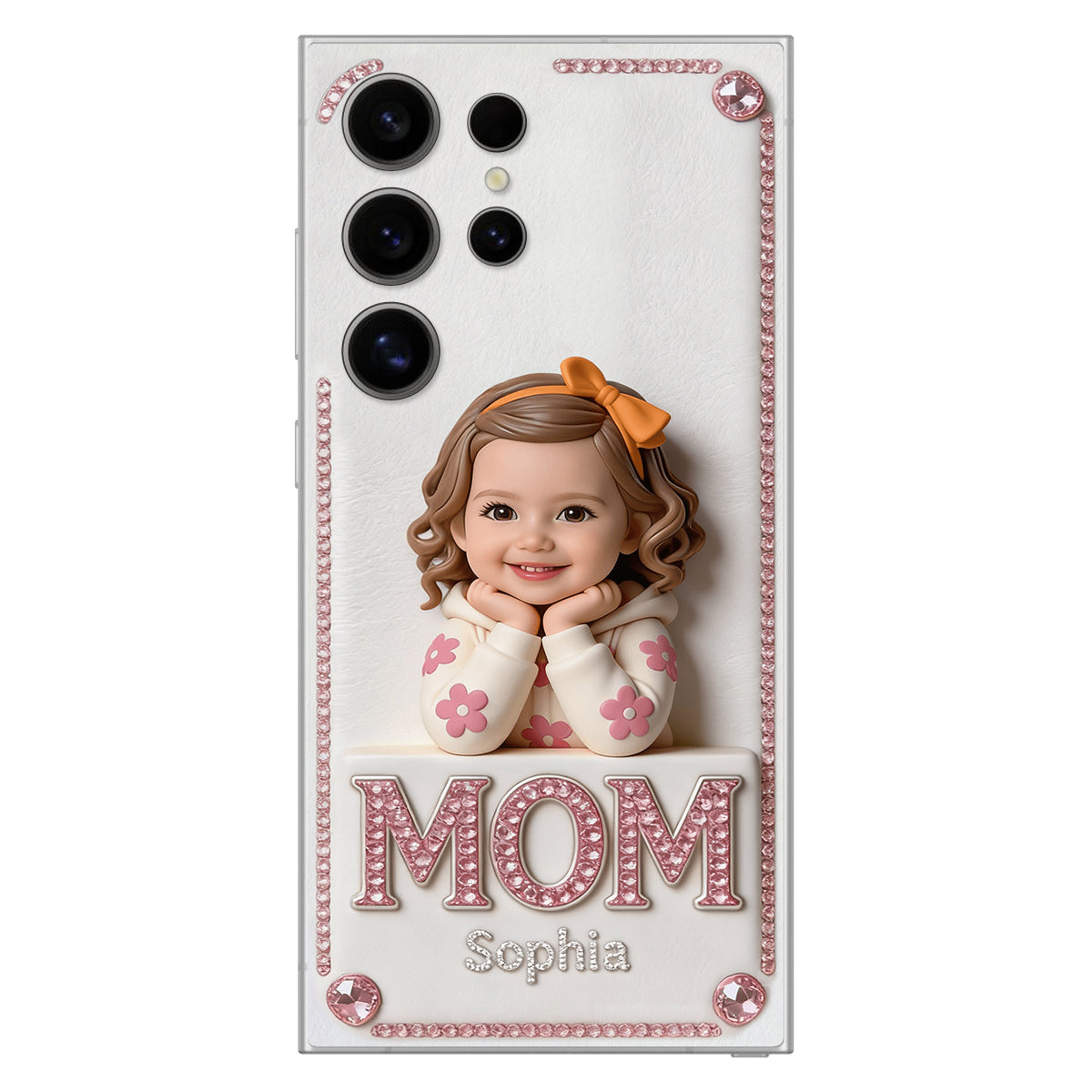 Mother's Day Gift, Custom From Any Photo - Personalized Mother 3D Embossed Leather Phone Case
