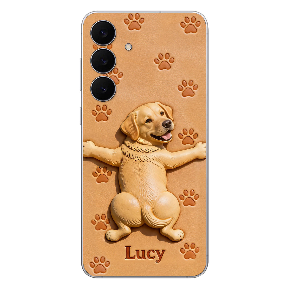 Pet Mom, Dog Lovers Gift Idea - Personalized Dog 3D Embossed Leather Phone Case