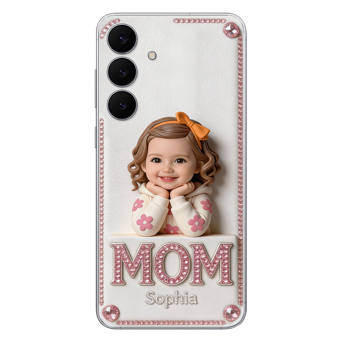 Mother's Day Gift, Custom From Any Photo - Personalized Mother 3D Embossed Leather Phone Case