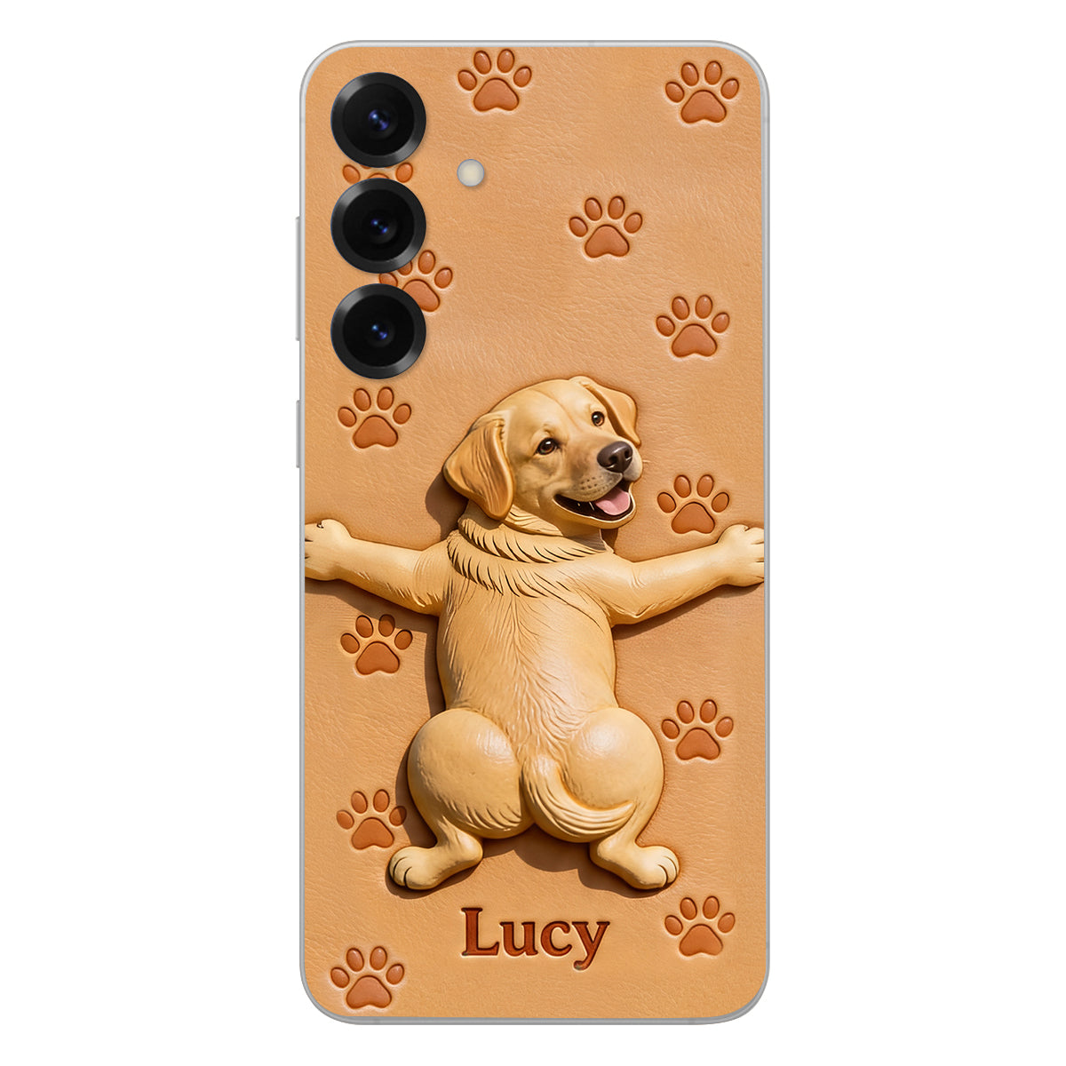 Pet Mom, Dog Lovers Gift Idea - Personalized Dog 3D Embossed Leather Phone Case