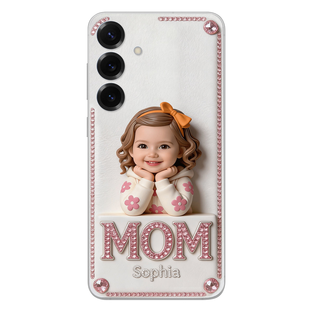 Mother's Day Gift, Custom From Any Photo - Personalized Mother 3D Embossed Leather Phone Case