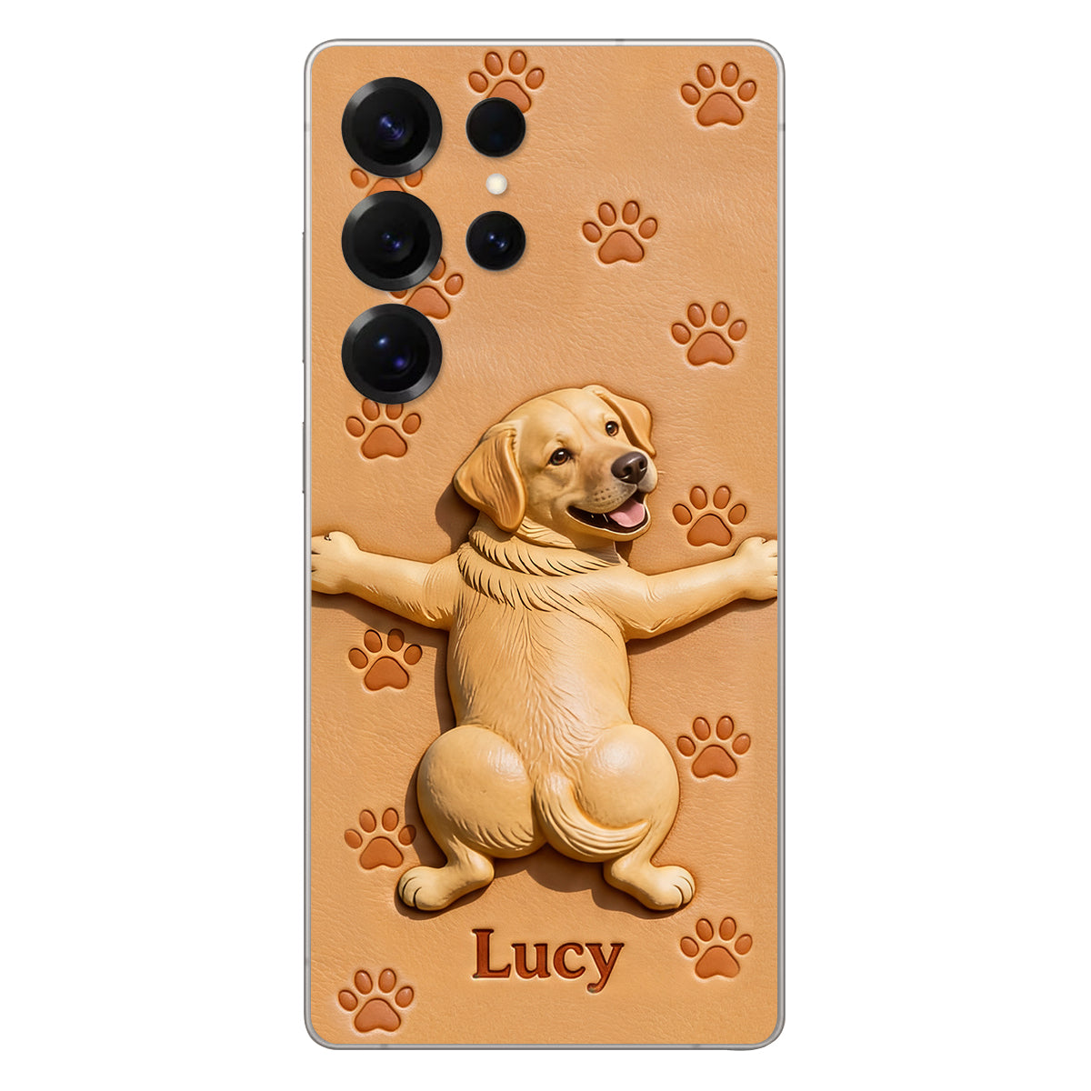 Pet Mom, Dog Lovers Gift Idea - Personalized Dog 3D Embossed Leather Phone Case