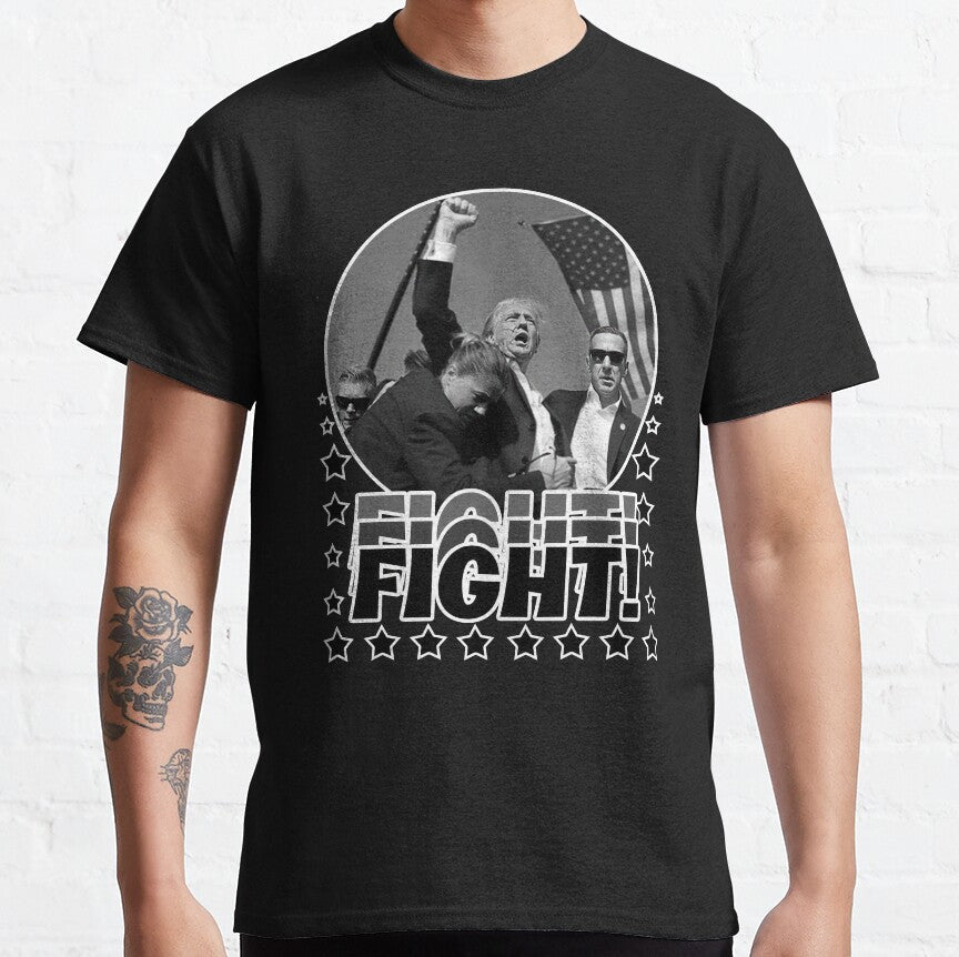Never Surrender Shirt, Fight For America T-shirt, 2024 Rally Shirt T-shirt & Hoodie