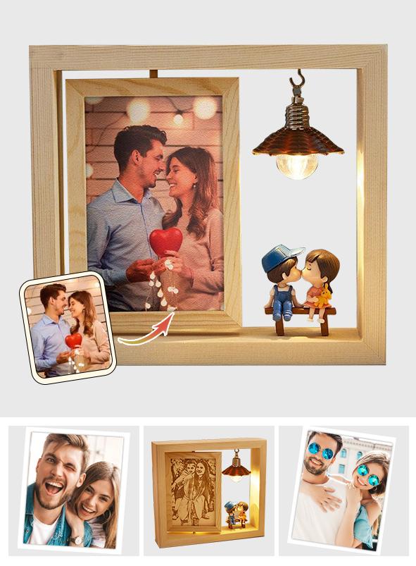 Rotate Frame - Personalized Couple Double Sided Rotating Photo Frame