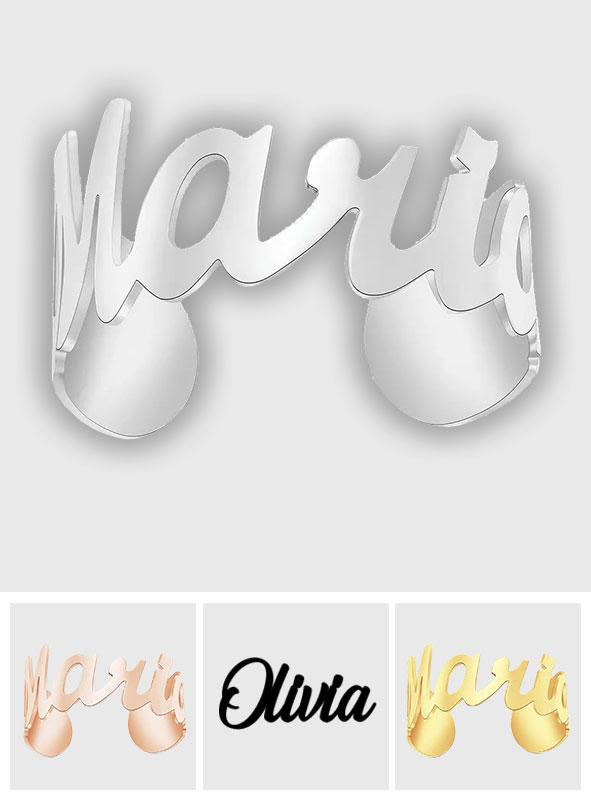 Unique Name - Personalized Name Wide Bracelet