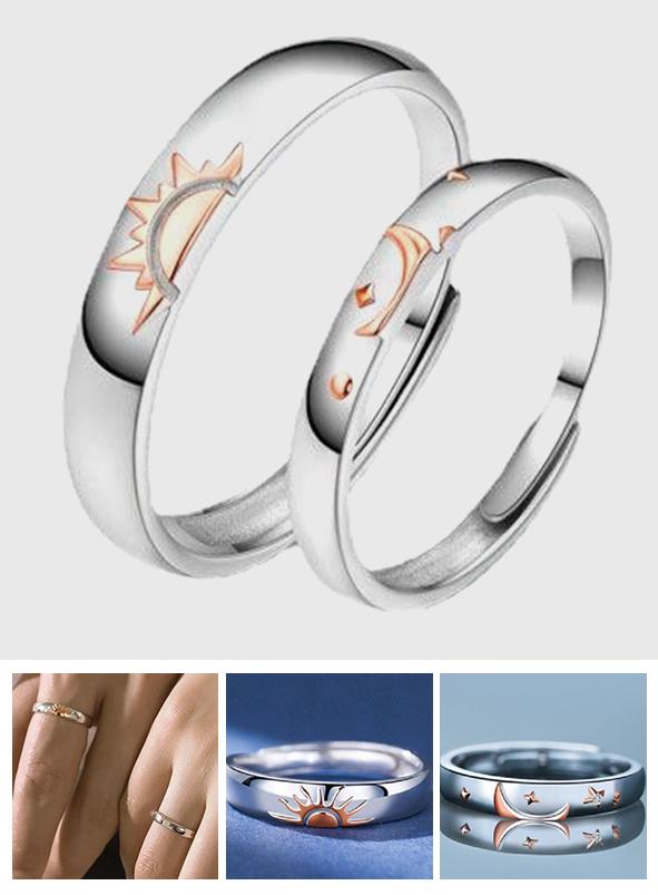 Sun And Moon Lover Matching Ringss - Couple Ring