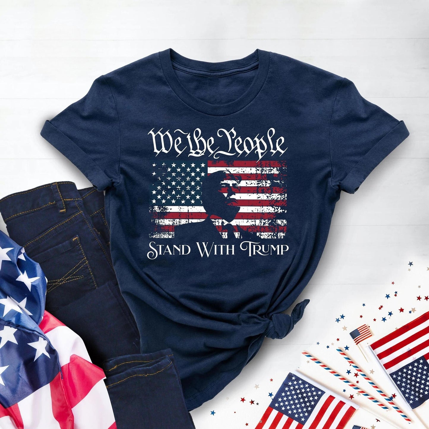 We The People Stand With Donald Trump Shirt, Support Trump Shirt, Election 2024 Tee, Politics Shirt, Trump President Shirt, Republican Gifts T-shirt & Hoodie