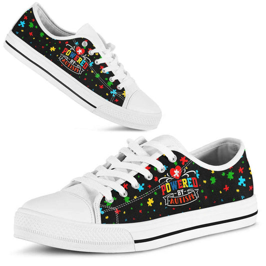 Powered By Autism - Autism Awareness Low Top Shoes 0921