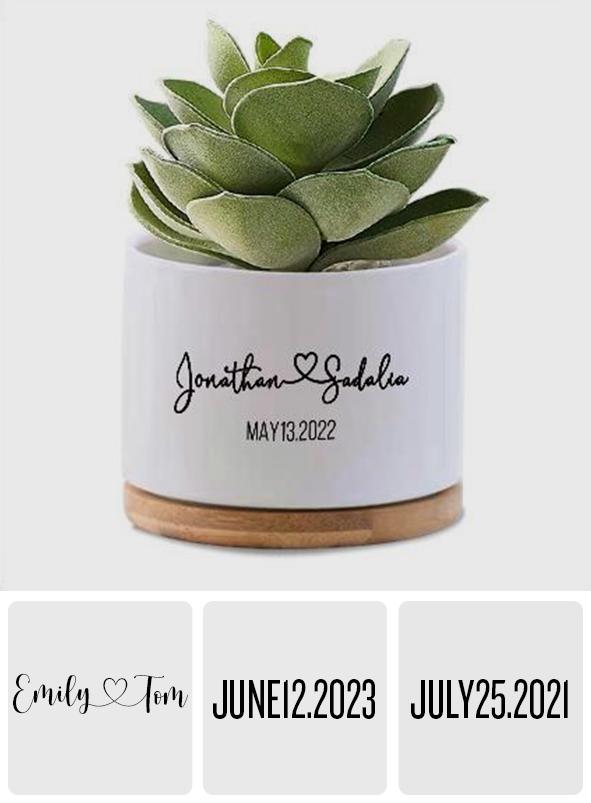 You & Me - gift for husband, wife, girlfriend - Personalized Ceramic Pot