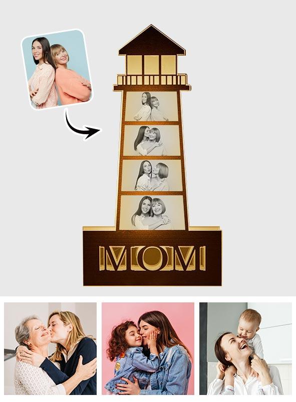 Photo Lighthouse - Personalized Mother Photo Lamp