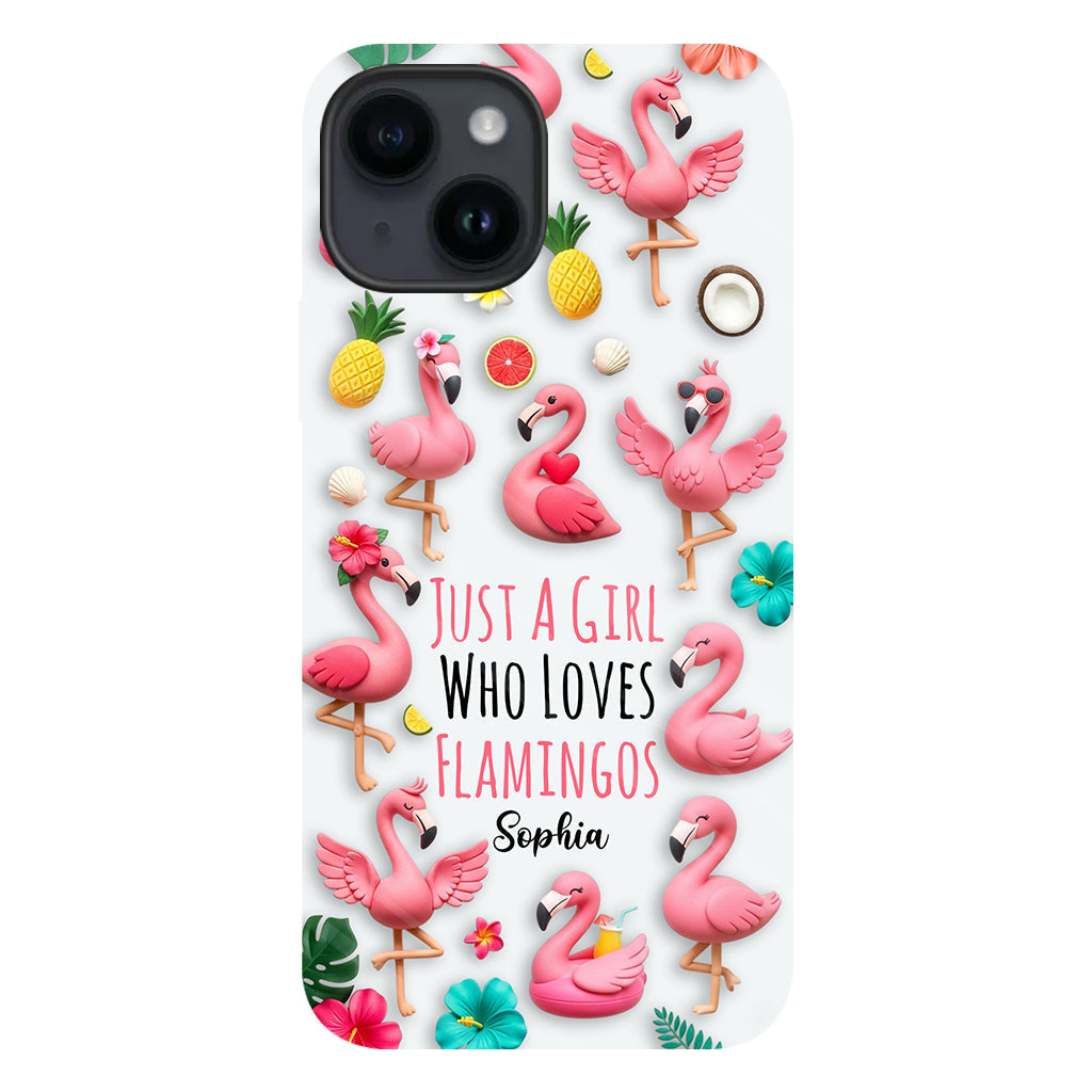 Love Flamingos - Personalized Flamingo Full Print Phone Case