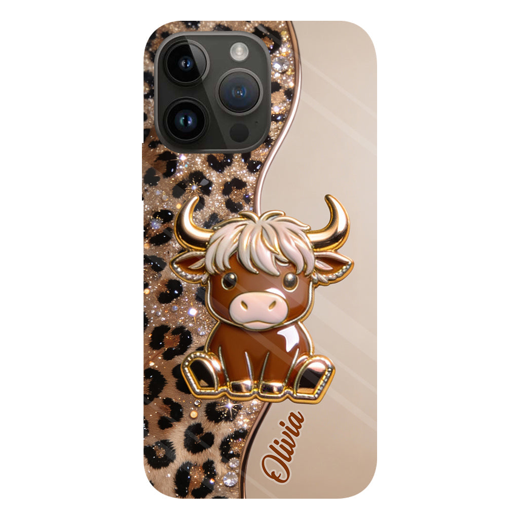 Love Highland Cows - Personalized Highland Cow Full Print Phone Case
