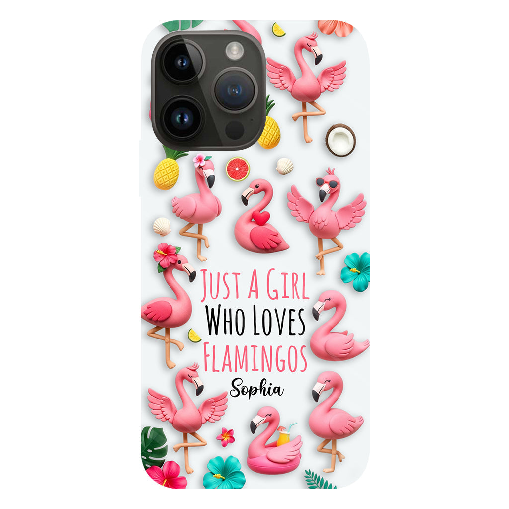 Love Flamingos - Personalized Flamingo Full Print Phone Case